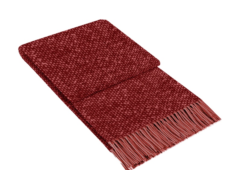 Patura Texas Dilios, 140x200 cm, 20% lana, 40% poliester, 40% acryl, Rosu, Resigilat, Grad A
