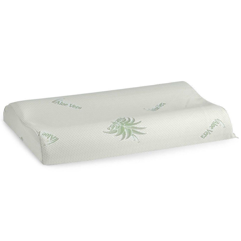 Perna Ergonomica Aloe Vera cu memory 72 x 42