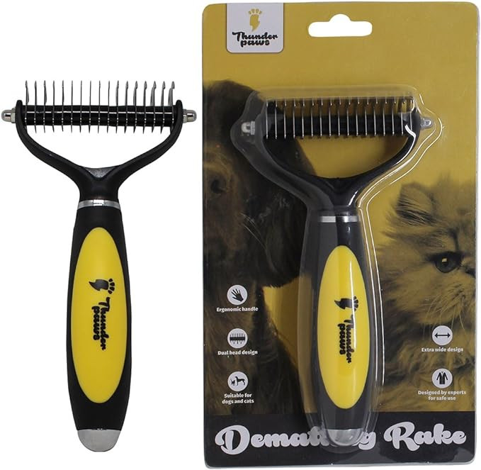 Pieptan ergonomic pentru animale, negru