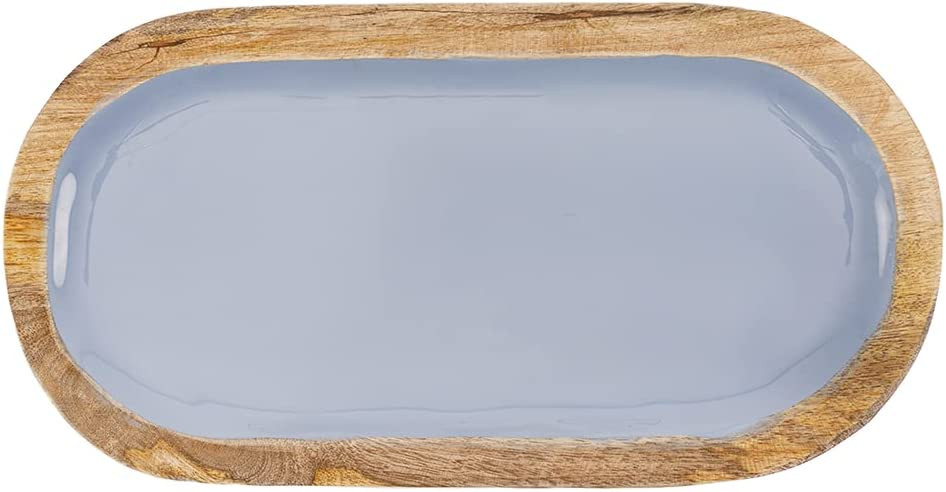 Platou oval COLECTIA CHEF, lemn, albastru, 35.5 x 18 x 2.5 cm 2.5