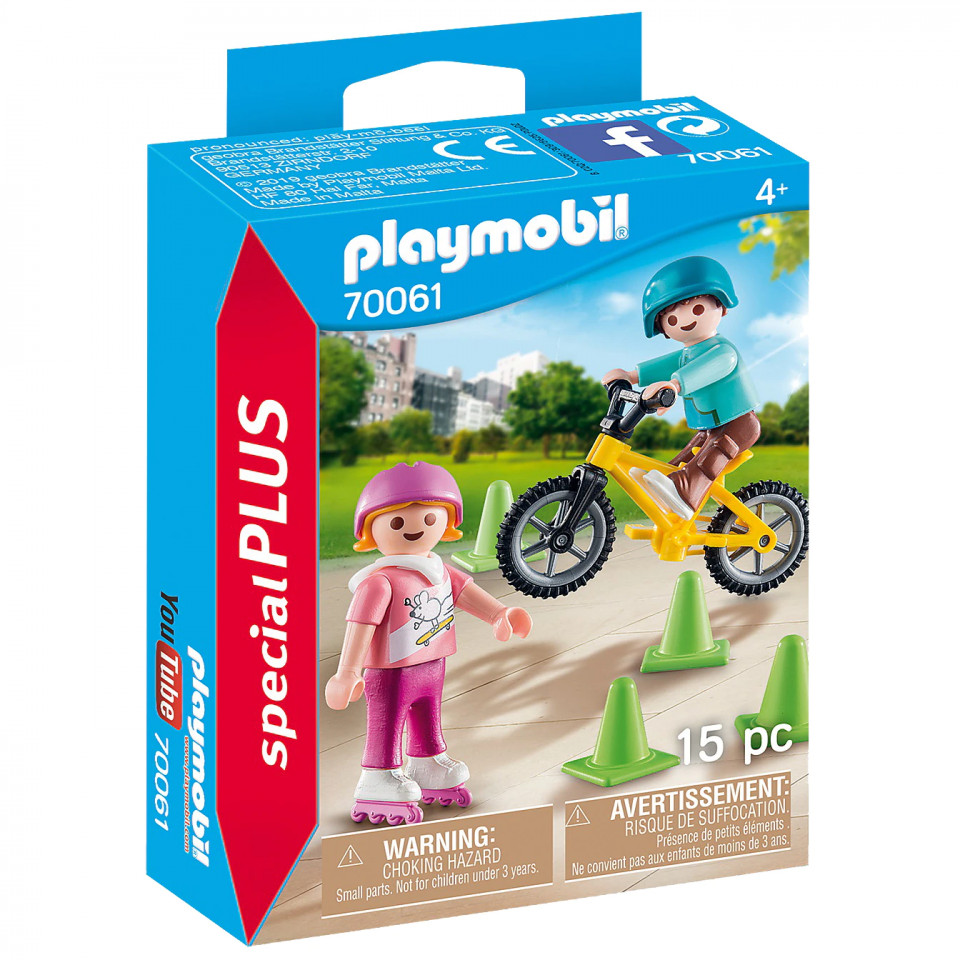 Playmobil Special Plus – Figurine copii cu role si bicicleta chilipirul-zilei imagine noua
