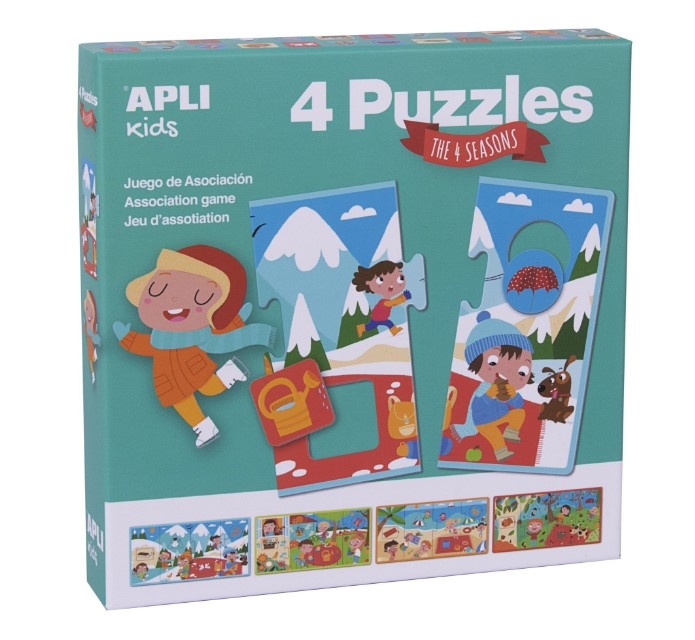 Puzzle APLI XL - Anotimpuri, set 4 puzzle