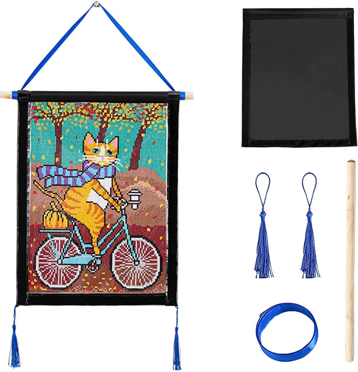 Rama pentru picturi JISHSHAY, lemn/PVC, negru/albastru, 40 x 30 cm