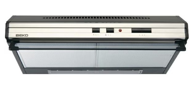 RESIGILAT – HOTA BEKO CFB6433X, Putere de absorbtie 380 mc/h, 2 Motoare, 3 Trepte putere, Filtru lavabil, 60 cm, Inox