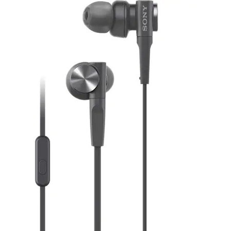 RESIGILAT Casti In-Ear Sony MDR-XB55, Extra Bass, Microfon, Cu fir, Negru