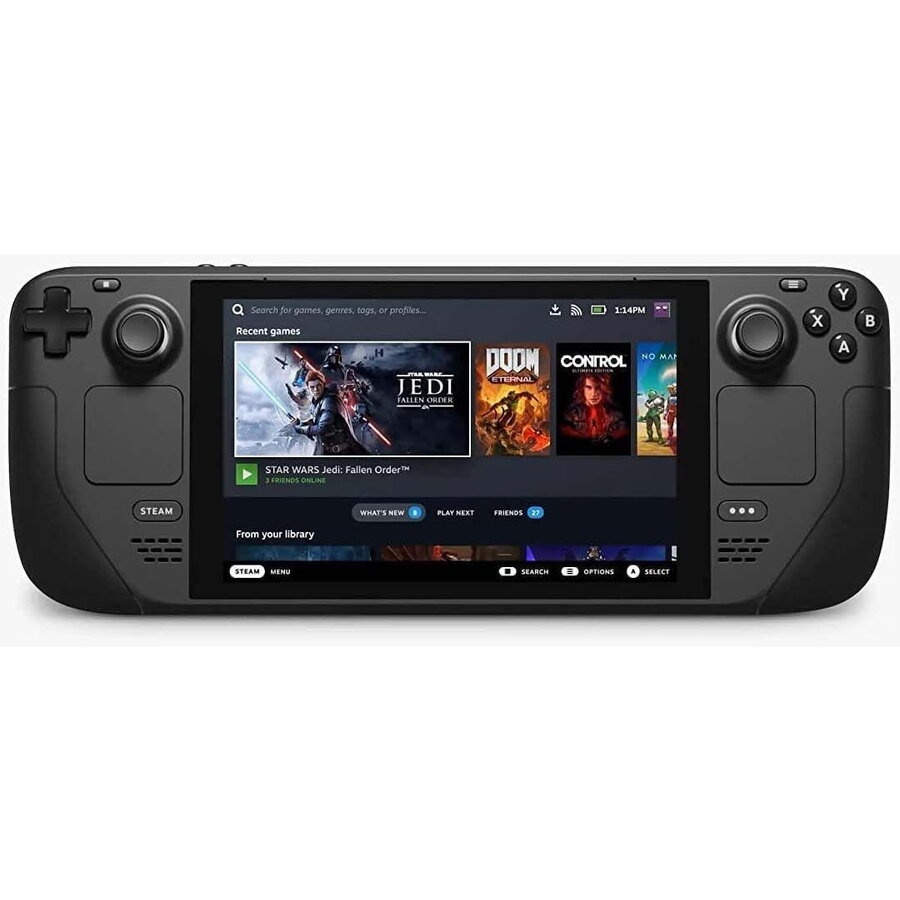 RESIGILAT Consola gaming portabila Valve Steam Deck OLED 512GB SSD, 16GB RAM, 7.4 inch, 90 Hz, 1280 x 800 px, SteamOS 3.0, Negru