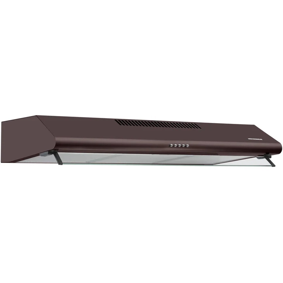 RESIGILAT - Hota incorporabila Heinner HCH-490-BRW, 2 motoare, Putere de absorbtie 304.5 m3/h, Lumina LED, 3 trepte de viteza, 90 cm, Maro