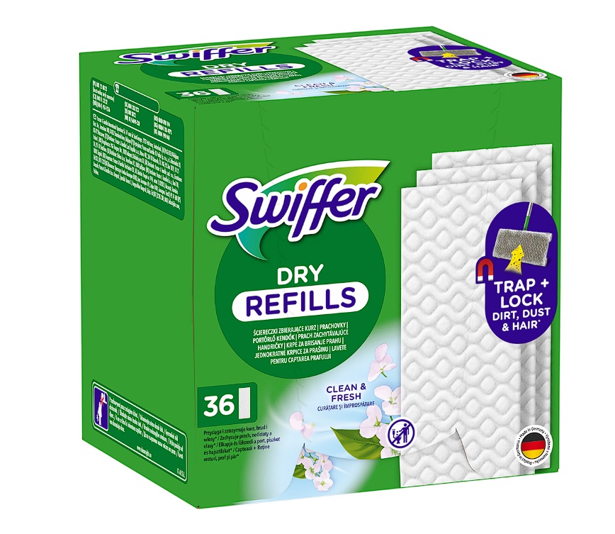 Rezerve lavete uscate pentru pardoseala Swiffer Sweeper, 36 buc, Resigilat, Grad A