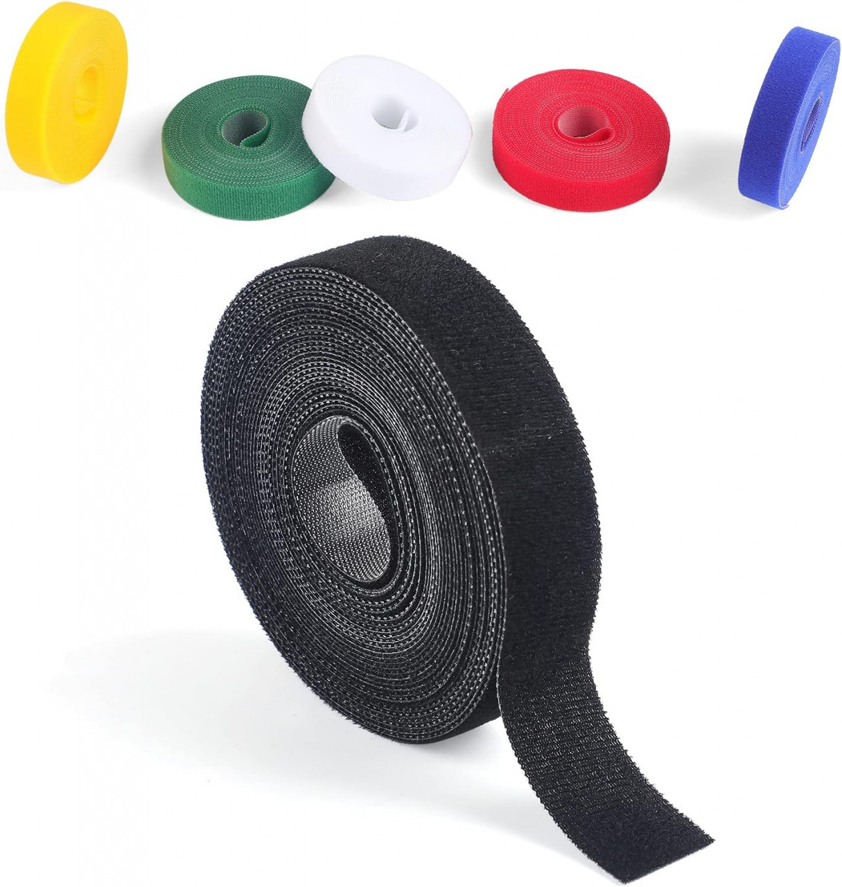 Rola de banda de fixare reutilizabila SXSHUOSI, nailon, negru, 5 m