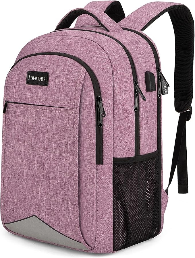 Rucsac pentru laptop Lumesner, poliester, gri/violet