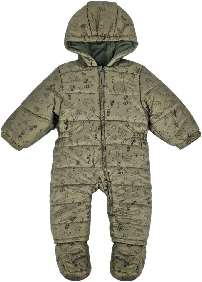 Salopeta pentru copii JiAmy, bumbac/poliester, verde, 3-6 luni
