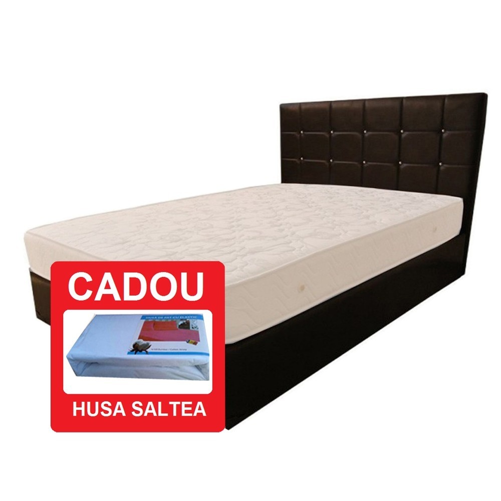 Saltea lux ortopedic DAFIN Salt Confort, 160x190x22 cm, plasa de arcuri tip bonell, fata vara-iarna, fermitate medie