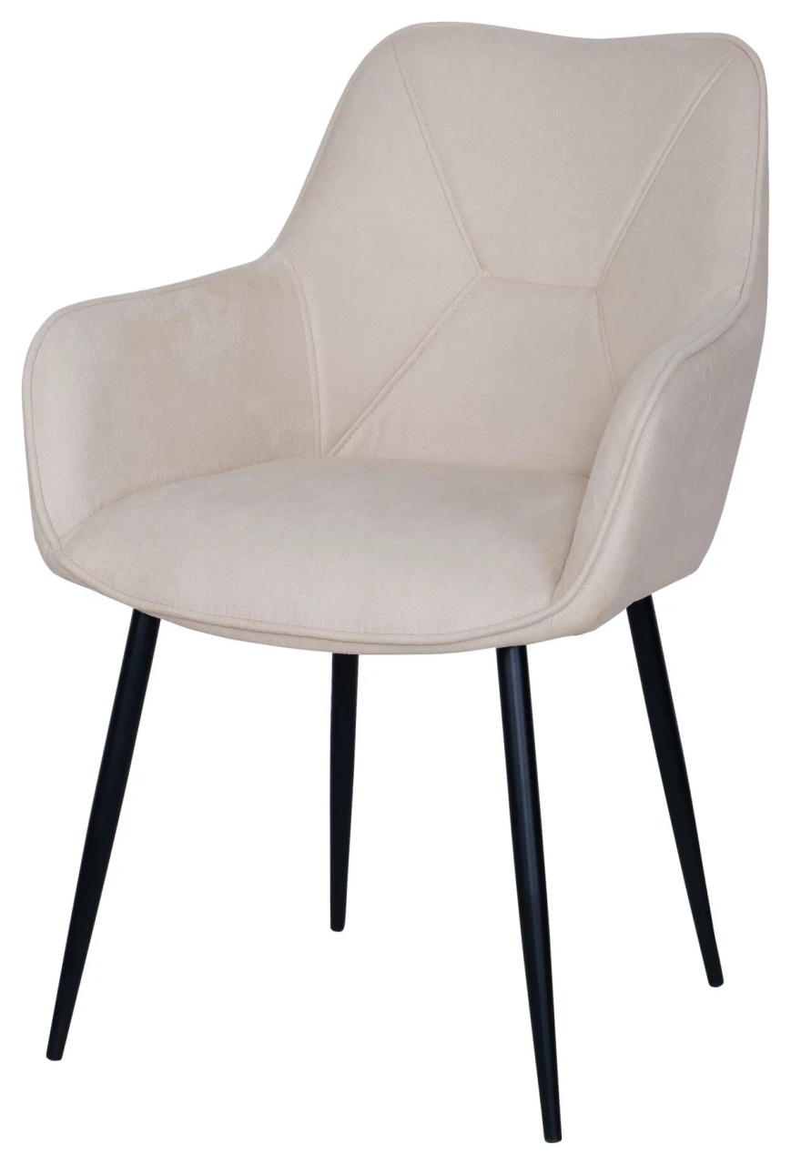 Scaun cu brate ELENA, bej, 57/85/60 cm