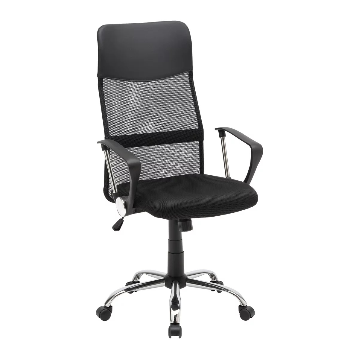Scaun de birou Basti negru/crom