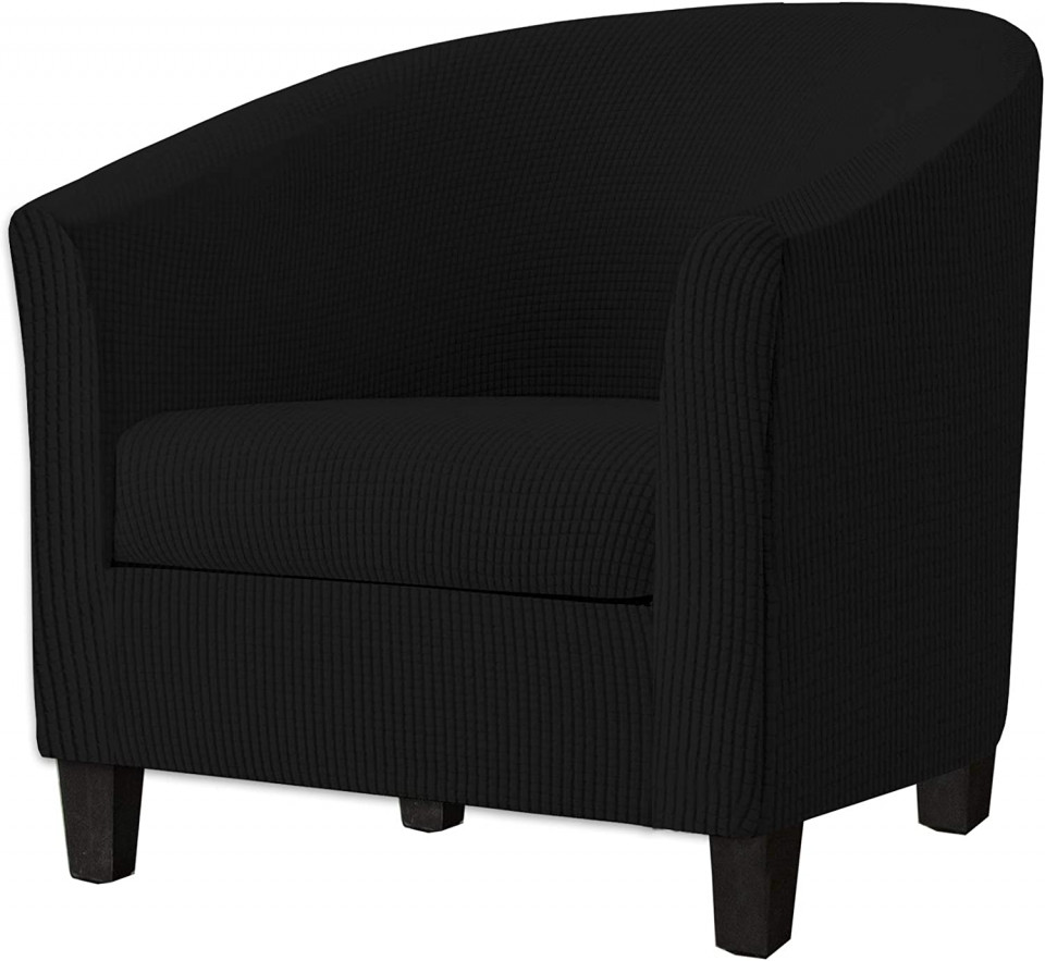 Set 2 huse de protectie pentru fotoliu SHILV HOME, poliester/elastan, negru, 72 x 69 x 53,5 cm 535 imagine 2022