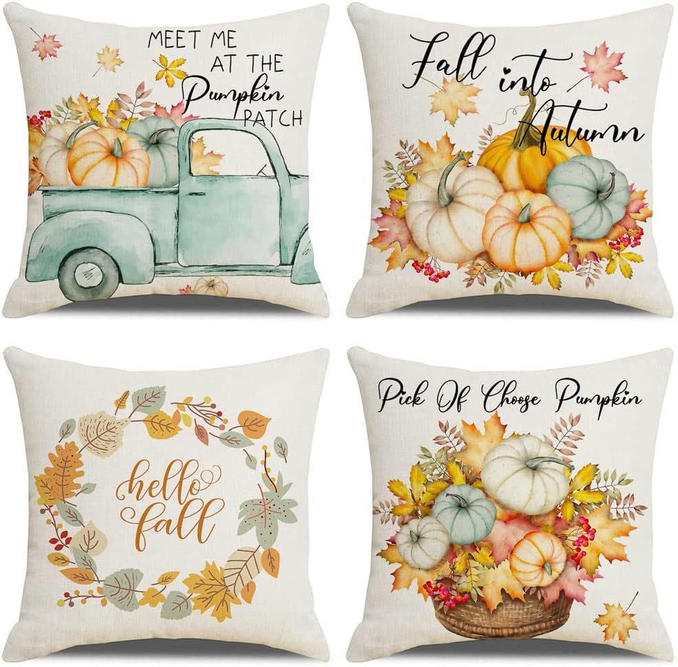 Set 4 huse decorative pentru perna Hpocipo, poliester, multicolor, 45 x 45 cm
