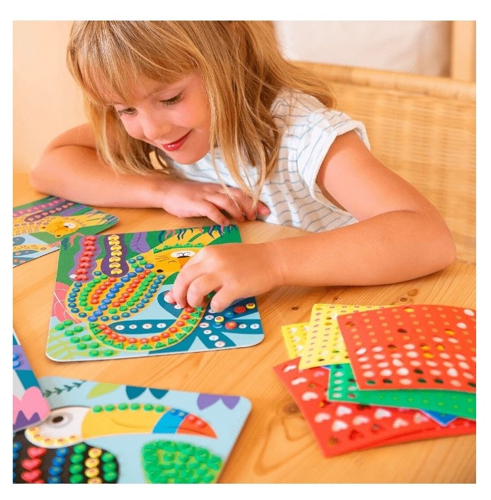 Set 4 planse mozaic, APLI Kids, 4+ ani, Multicolor