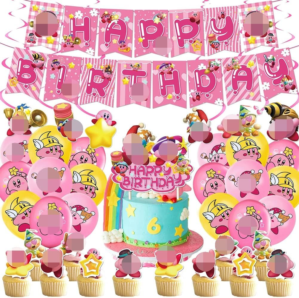 Set aniversar animat pentru copii Nesloonp, hartie/latex, multicolor, 47 piese