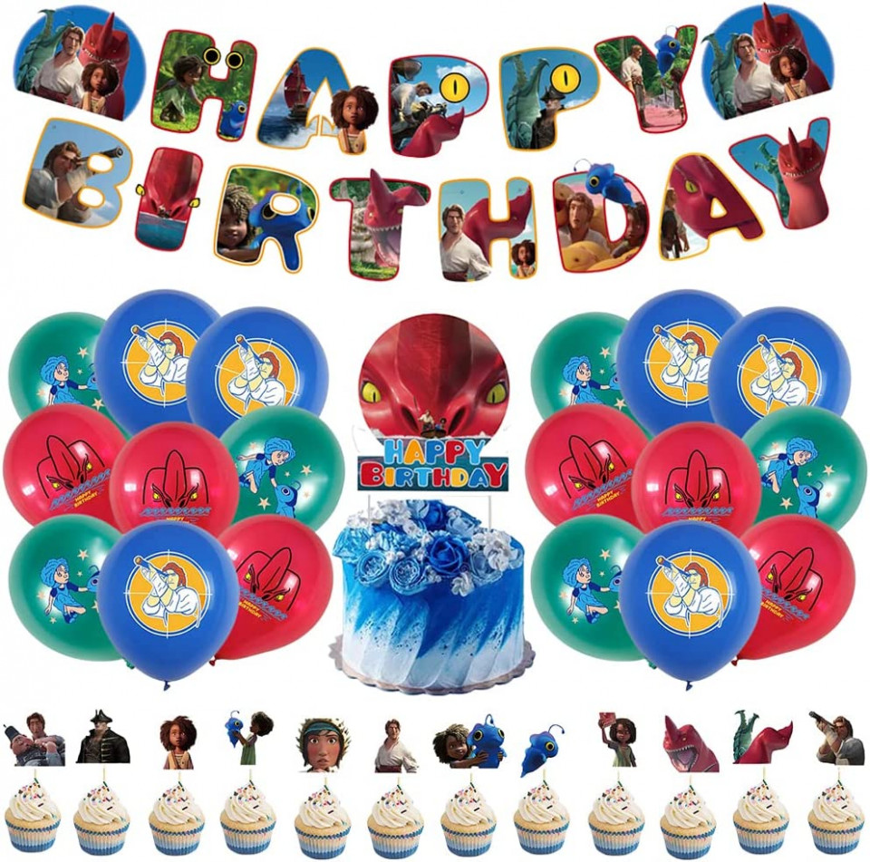 Set aniversar de 32 piese Ksopsdey, hartie/latex, multicolor Accesorii pentru petreceri 2023-09-28