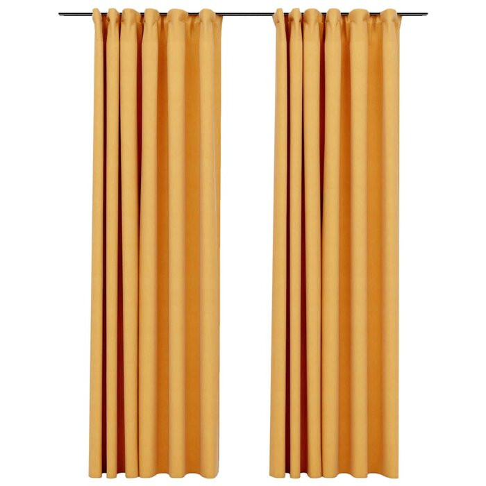 Set de 2 draperii Cezar, galbene, 140 x 245 cm la reduceri zi de zi Draperii 2023-10-02 3