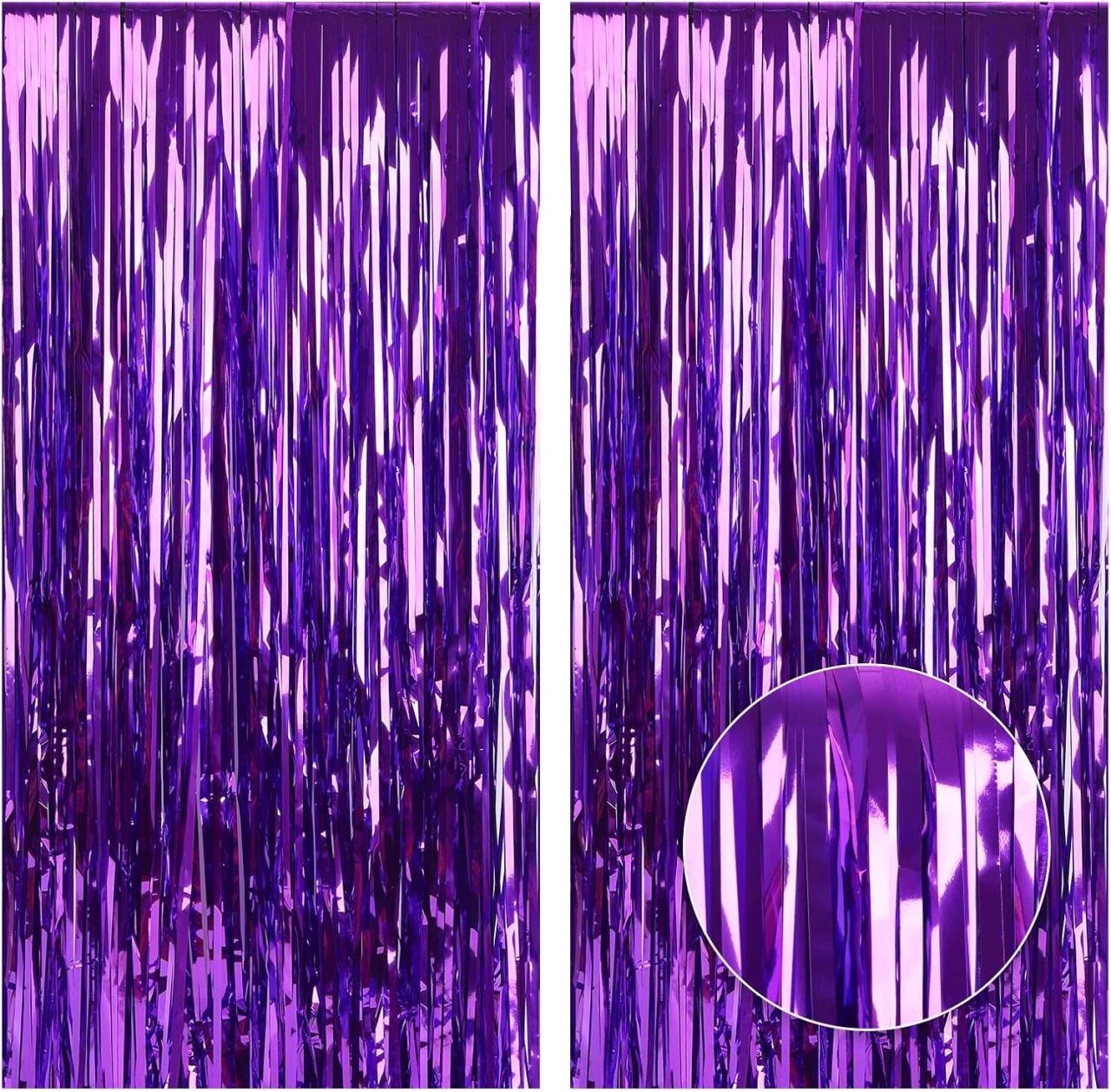 Set de 2 perdele pentru cabina foto Jodsen, folie, violet, 100 x 200 cm