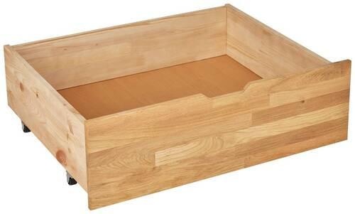 Set de 2 sertare pentru pat Daria, lemn masiv, natur, 83 x 26 x 68 cm