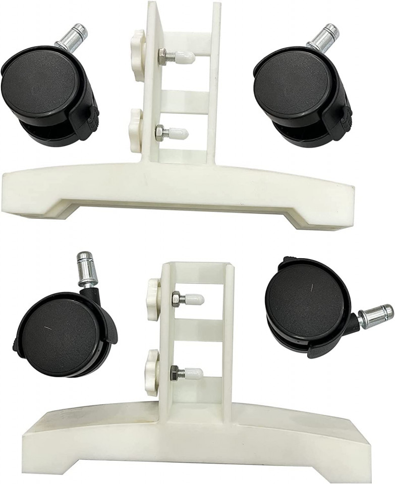 Set de 2 suporturi pentru incalzitor PEEOED, metal/plastic, alb/negru, 20 x 13 cm Alb/Negru imagine noua