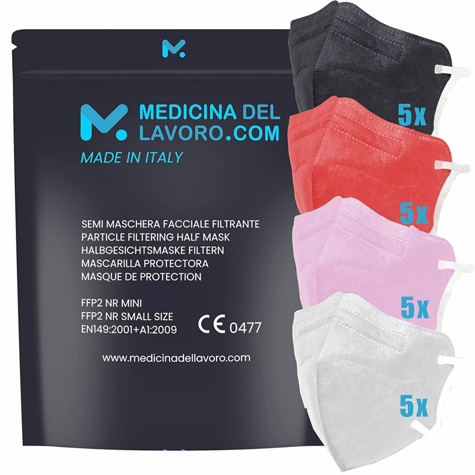 Set de 20 de masti de protectie Medicinadellavoro, multicolor