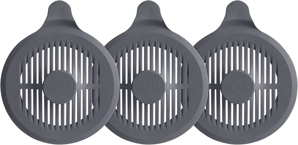 Set de 3 filtre pentru scurgere MR.SIGA, silicon, gri, 12,9 cm chilipirul-zilei imagine noua
