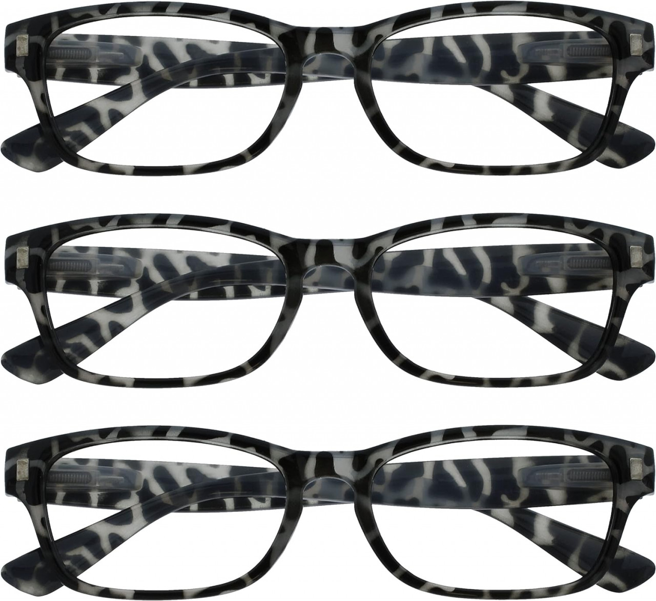 Set de 3 perechi de ochelari de vedere Opulize, gri/negru, marimea +3,5