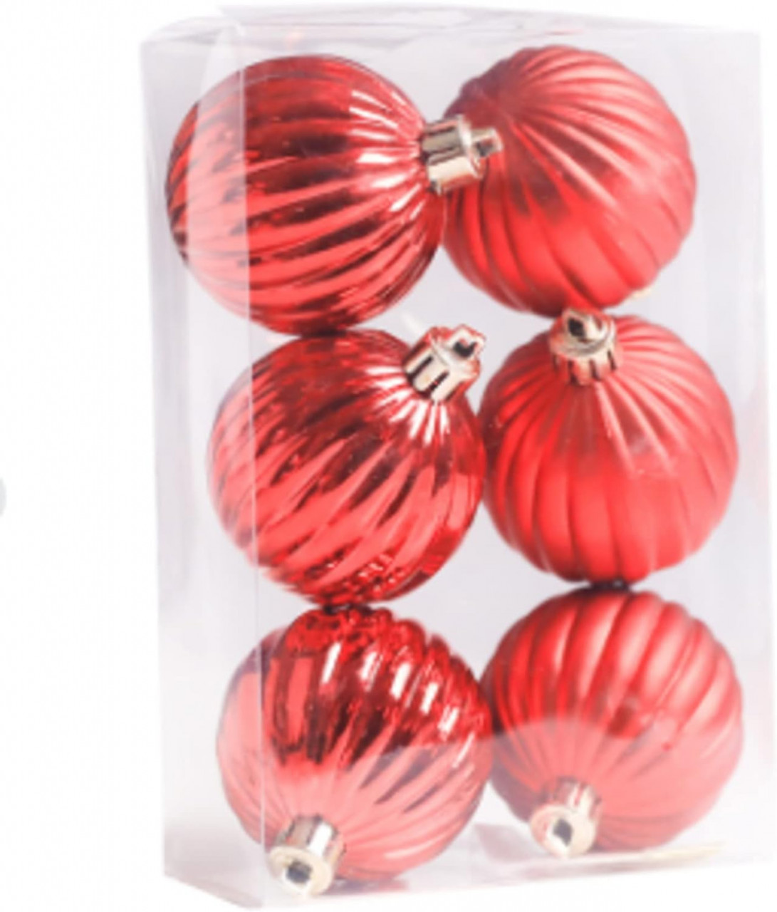 Set de 36 globuri pentru bradul de Craciun ZoneYan, plastic, rosu, 4 cm