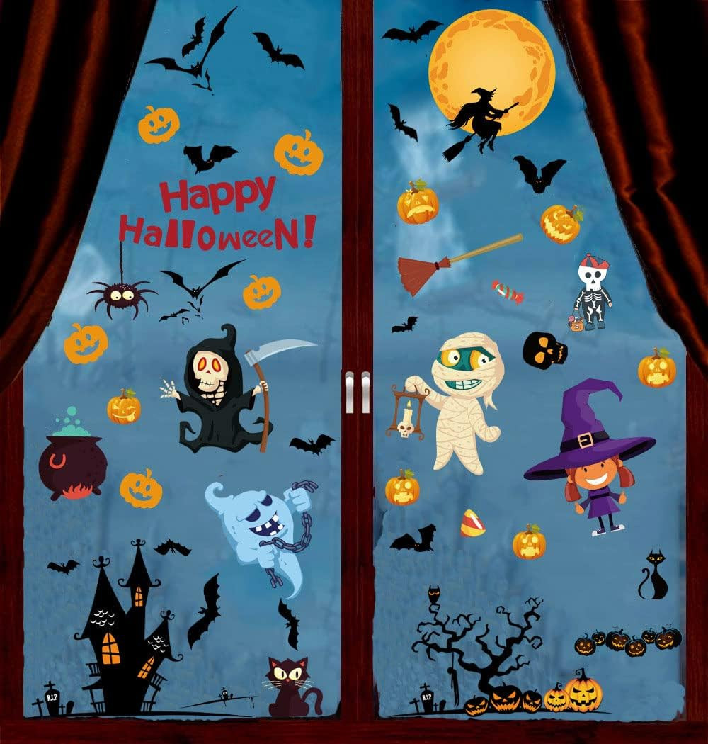 Set de 6 coli cu autocolante de Halloween Cytecedx, PVC, multicolor, 28 x 35 cm