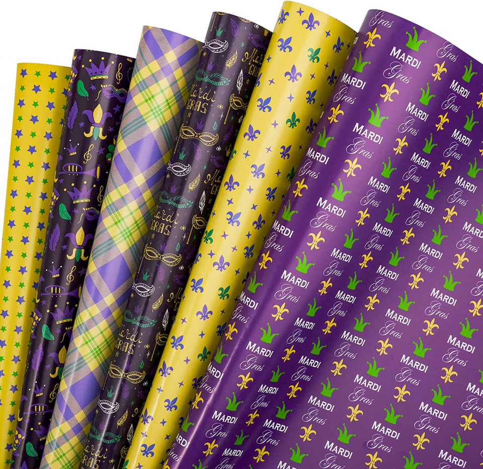 Set de 6 role de hartie pentru ambalaj cadouri RUSPEPA, multicolor, 44,5 x 100 cm