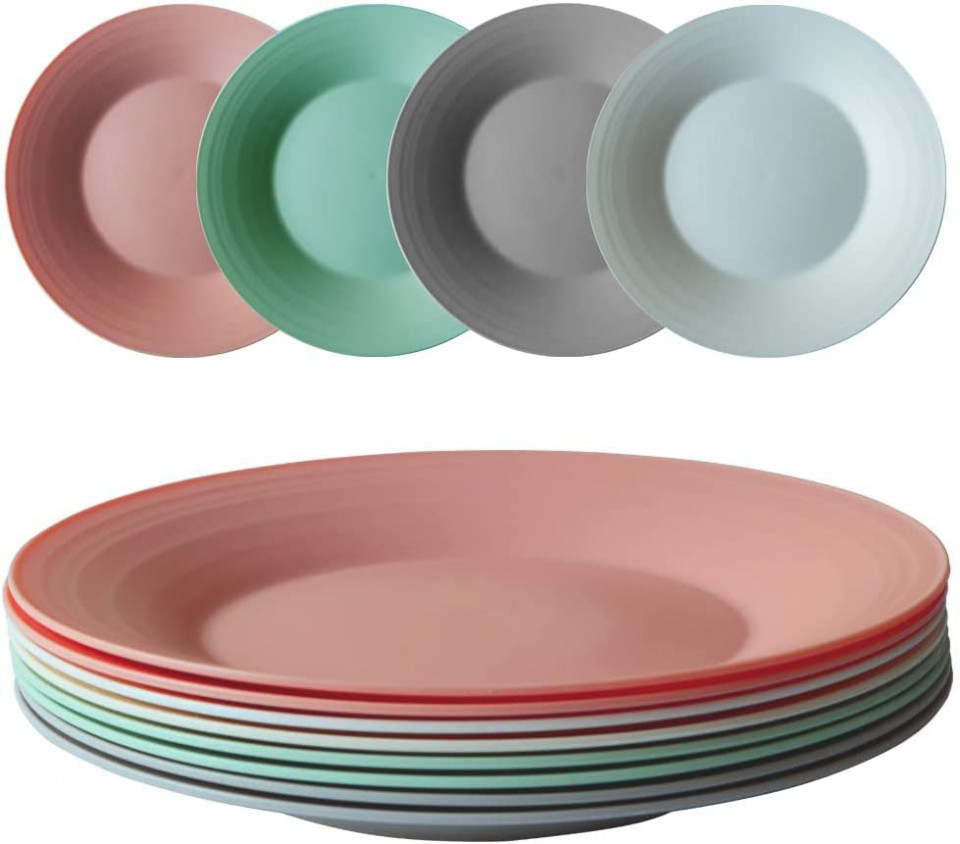 Poze Set de 8 farfurii Greenandlife, polipropilena, multicolor, 25,5 cm
