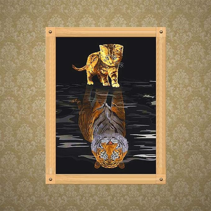 Set de creatie cu diamante 5D DCIDBEI, panza/rasina, multicolor, 30 x 40 cm