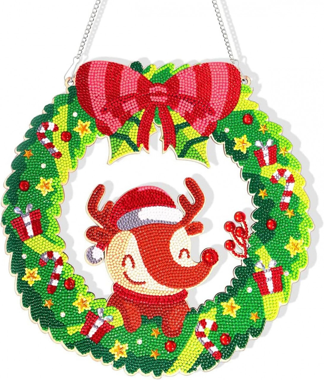 Set de creatie cu diamante Fan House, model coronita, multicolor, 25 x 21 cm