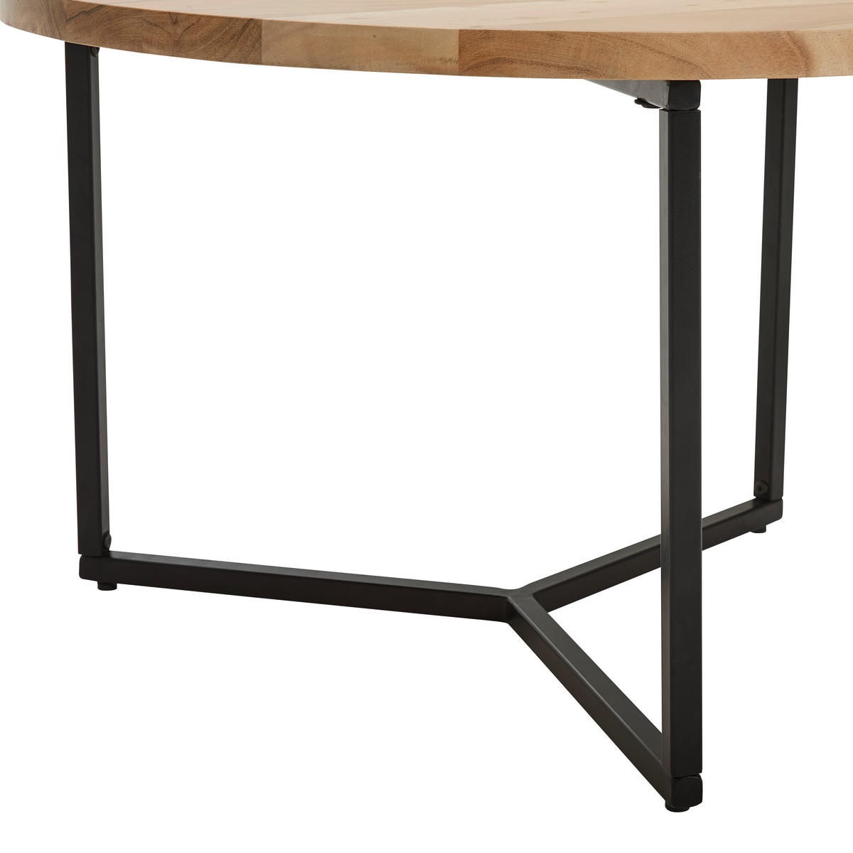 Set de măsuțe de cafea Livetastic, lemn masiv de salcâm, rotund, culori naturale