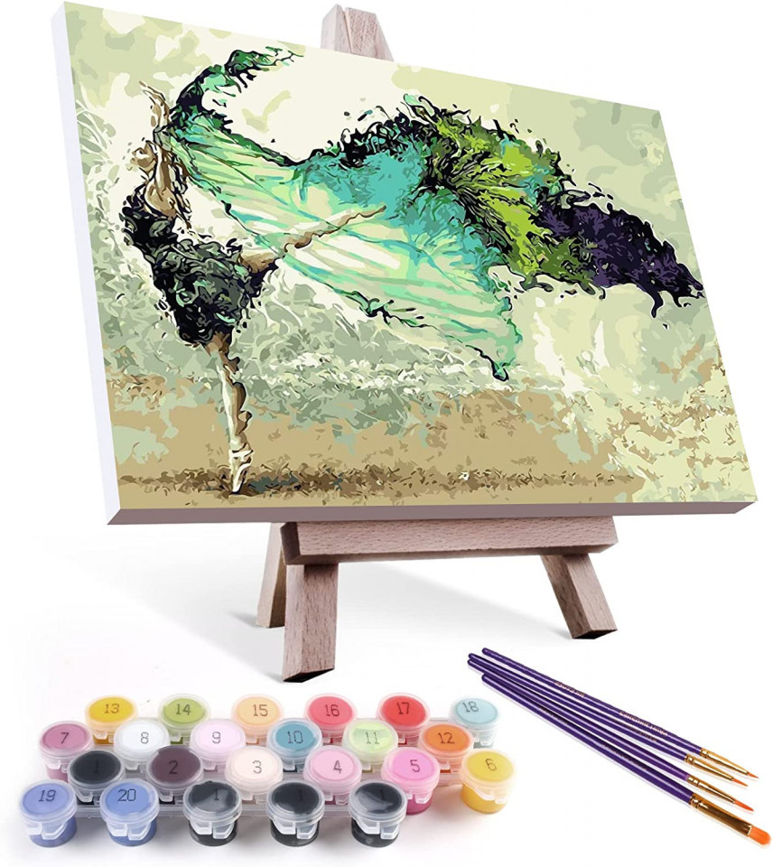 Set de pictura cu numere Vikmari, vopsea acrilica, cu suport, multicolor, 40 x 50 cm la reduceri zi de zi Arte și meșteșuguri 2023-09-30