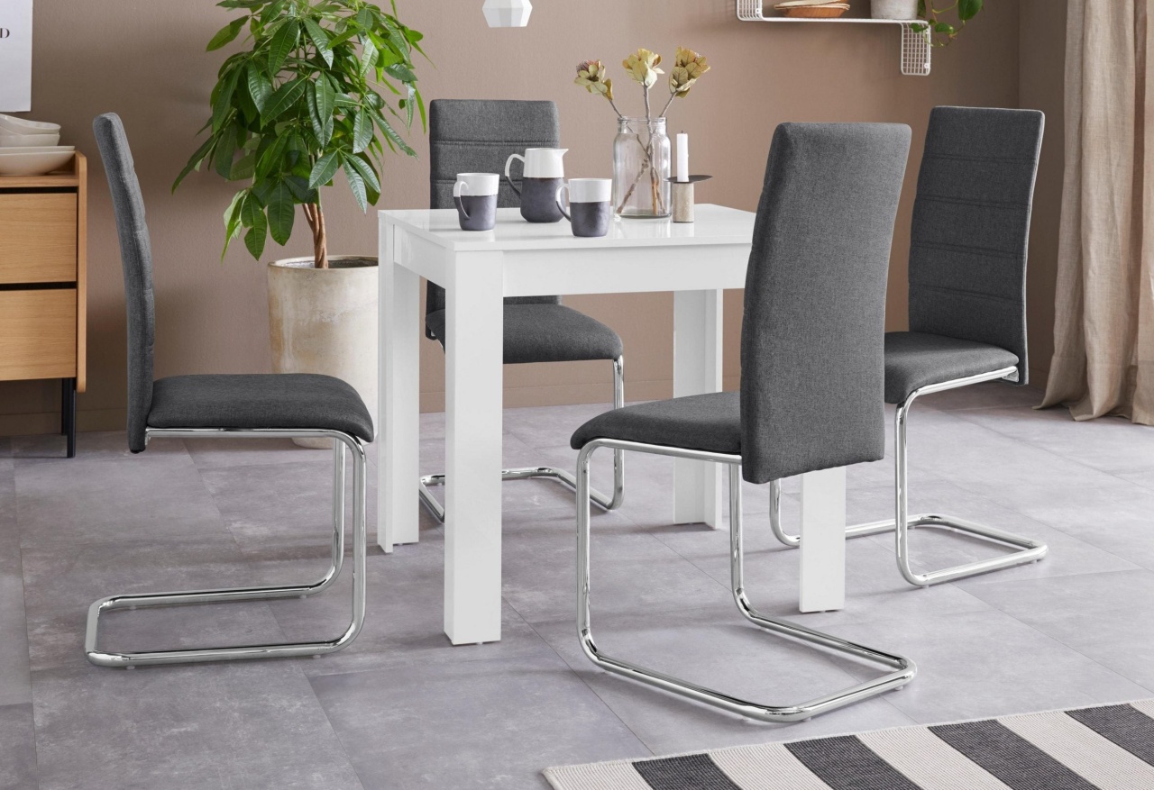 Set Dining Doris, 4 scaune, 1 masa 120 cm latime