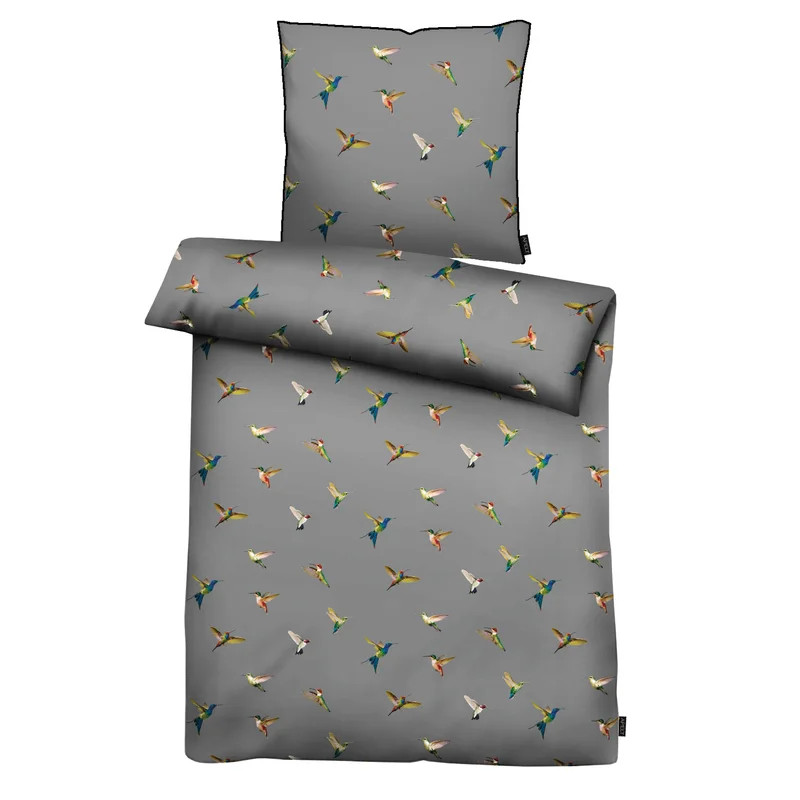 Set husa pilota si o fata de perna Apelt, satin, multicolor, 150 x 220 cm