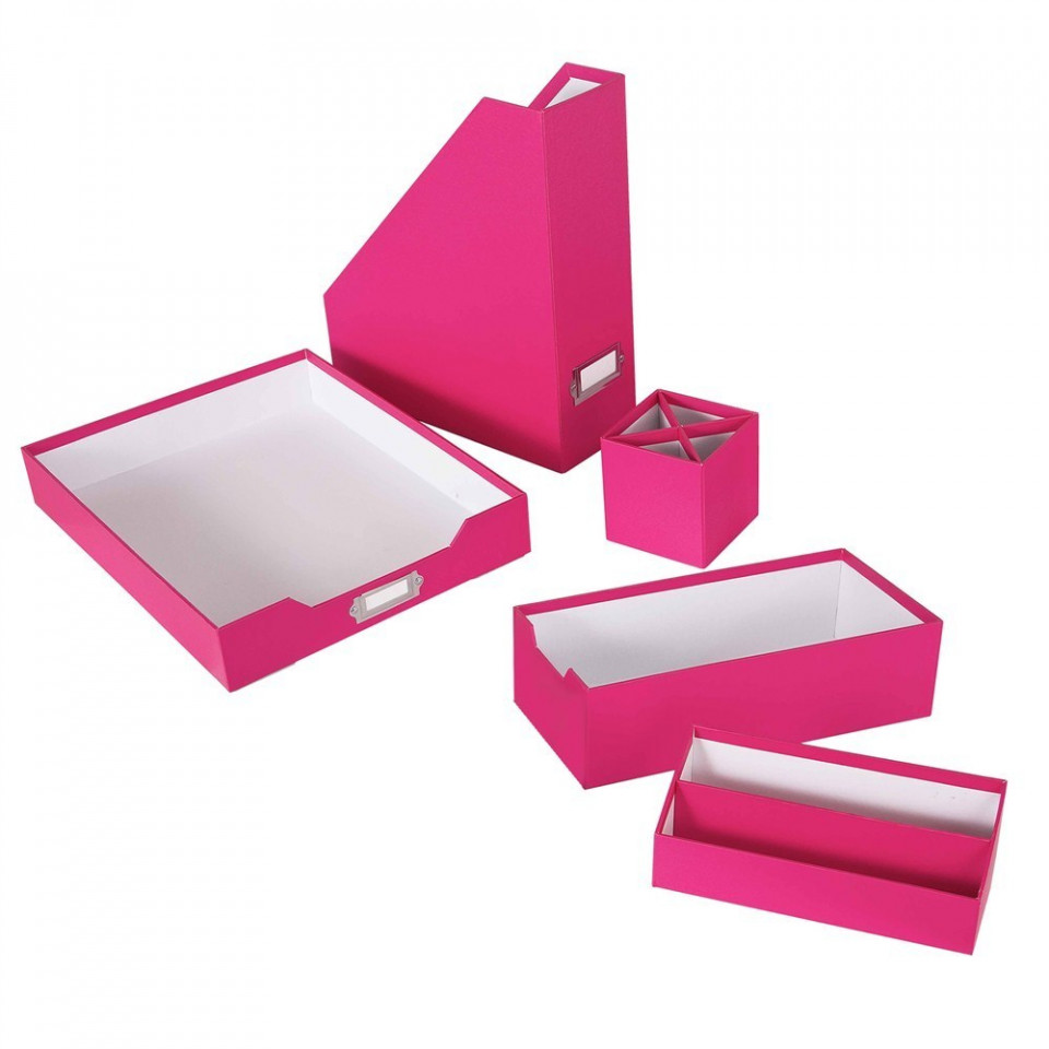 Set organizare birou, roz mat, 5 piese accesorii imagine reduss.ro 2022