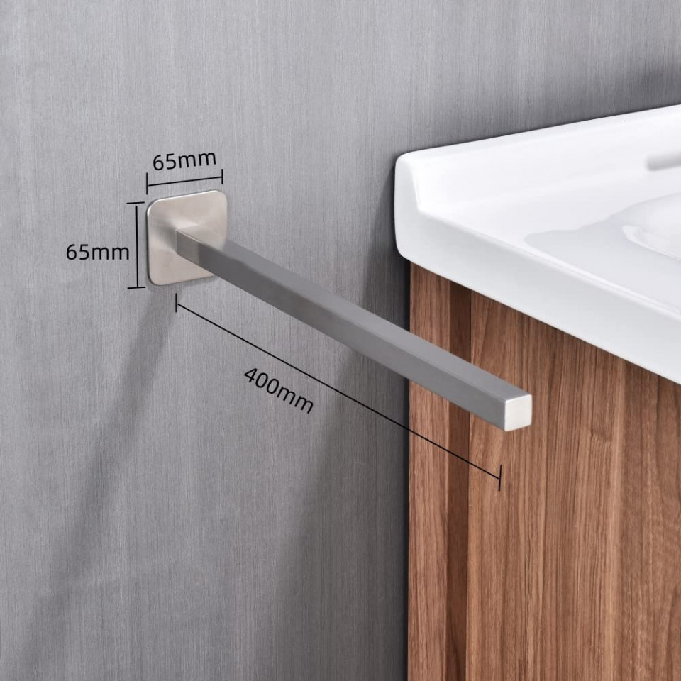 Poze Suport pentru prosoape HomeHeng, otel inoxidabil, argintiu, 6,5 x 6,5 x 40 cm