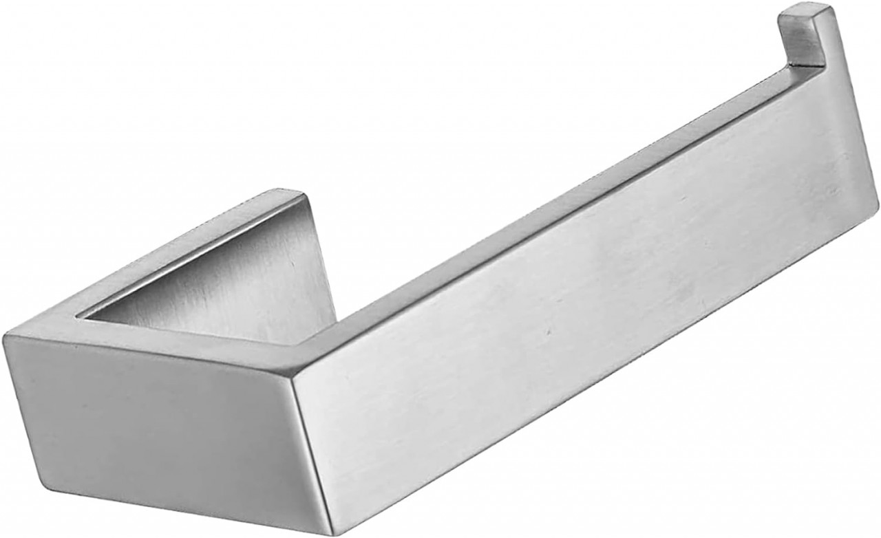 Suport pentru rola de hartie igienica JIQGOZBAN, otel inoxidabil, argintiu, 16 x 7,5 x 3 cm