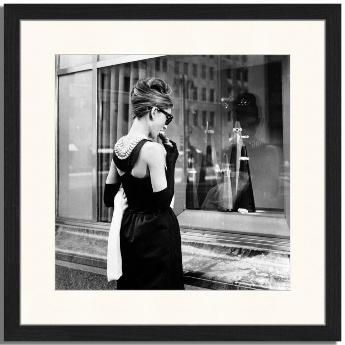 Tablou Audrey Hepburn, hartie, 43 x 43 x 2,5 cm chilipirul-zilei.ro