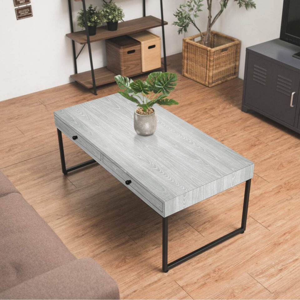 Tapet autoadeziv Sunm, PVC, gri, 45 x 300 cm