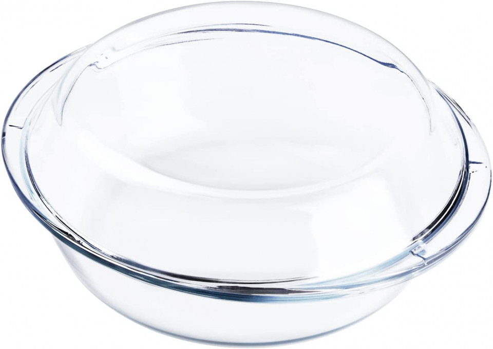 Tava de copt cu capac Husanmp , rotund, sticla, transparent, 0,5 L, 17,5 cm Gătit și servire 2023-09-28