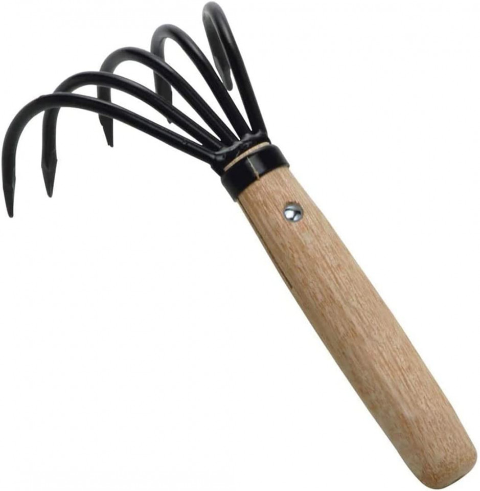 Ustensila de gradinarit Asano, lemn/metal, negru/natur, 33 x 18 x 3,3 cm 33