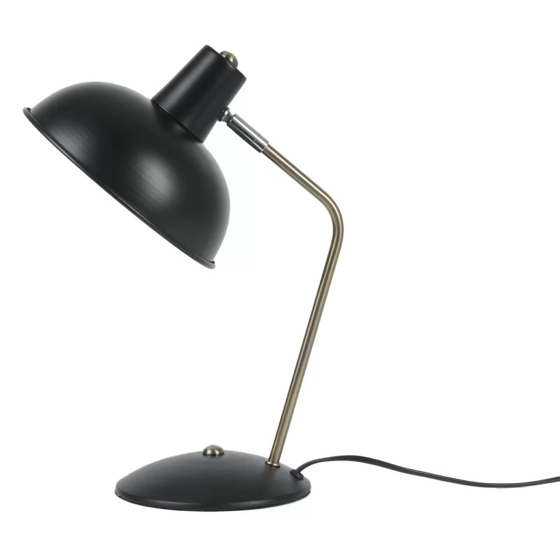 Veioza Hood, metal, negru/auriu, 37,5 x 19,5 x 19,5 cm