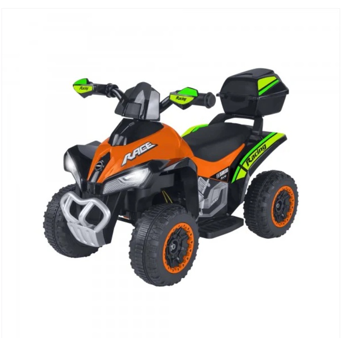 ATV Quad de teren electric pentru copii Globo acumulator 6V portocaliu cu verde