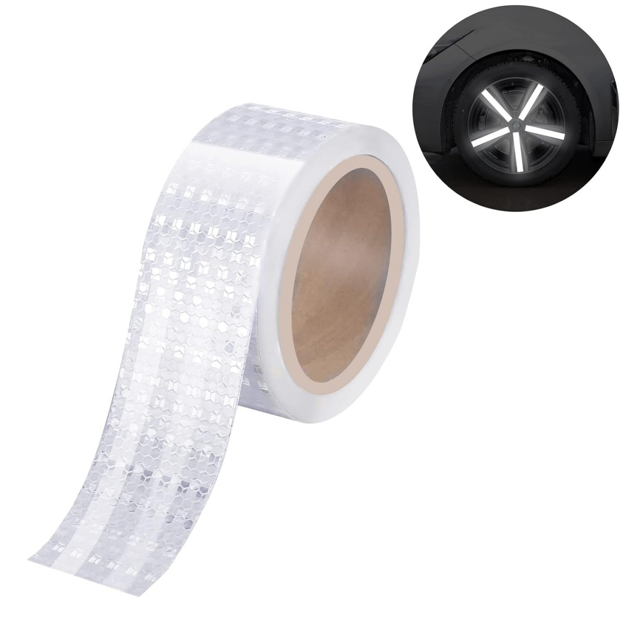 Banda reflectorizanta autoadeziva FASBET, policlorura, argintiu, 9 m x 5 cm